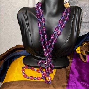 Purple tones sparkles ✨ long vintage necklace